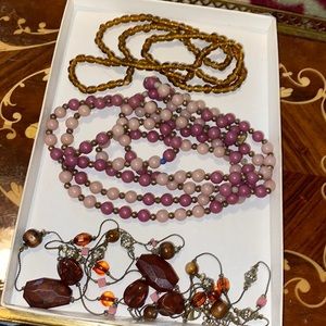 Three beaded necklaces (Wa)